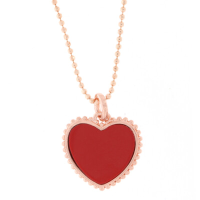 Thomas Sabo Kette und Anhänger rotes Herz rosè vergoldet AIR-KE1743-109-10