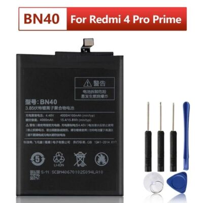 Replacement Battery BN40 For Xiaomi Mi Redmi 4 32G 4 Pro 4 Prime 4000 mAh + Tool
