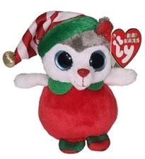 NMT Ty Baby Beanie JUNEAU Husky Dog Excl. 4" MWNMT Ornament Stuffed Animal Toy