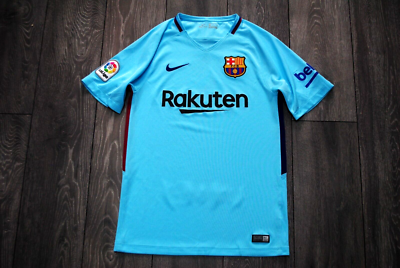 BARCELONA SPAIN 2017-2018 AWAY FOOTBALL SHIRT SOCCER JERSEY