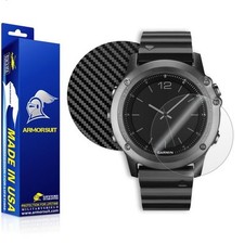 ArmorSuit MilitaryShield Garmin Fenix 3 Screen Protector  Black Carbon Skin USA