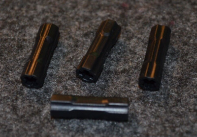 (4) #3 Black Long Axle Connector Bricks ~ Technic ~ New Lego Parts ~