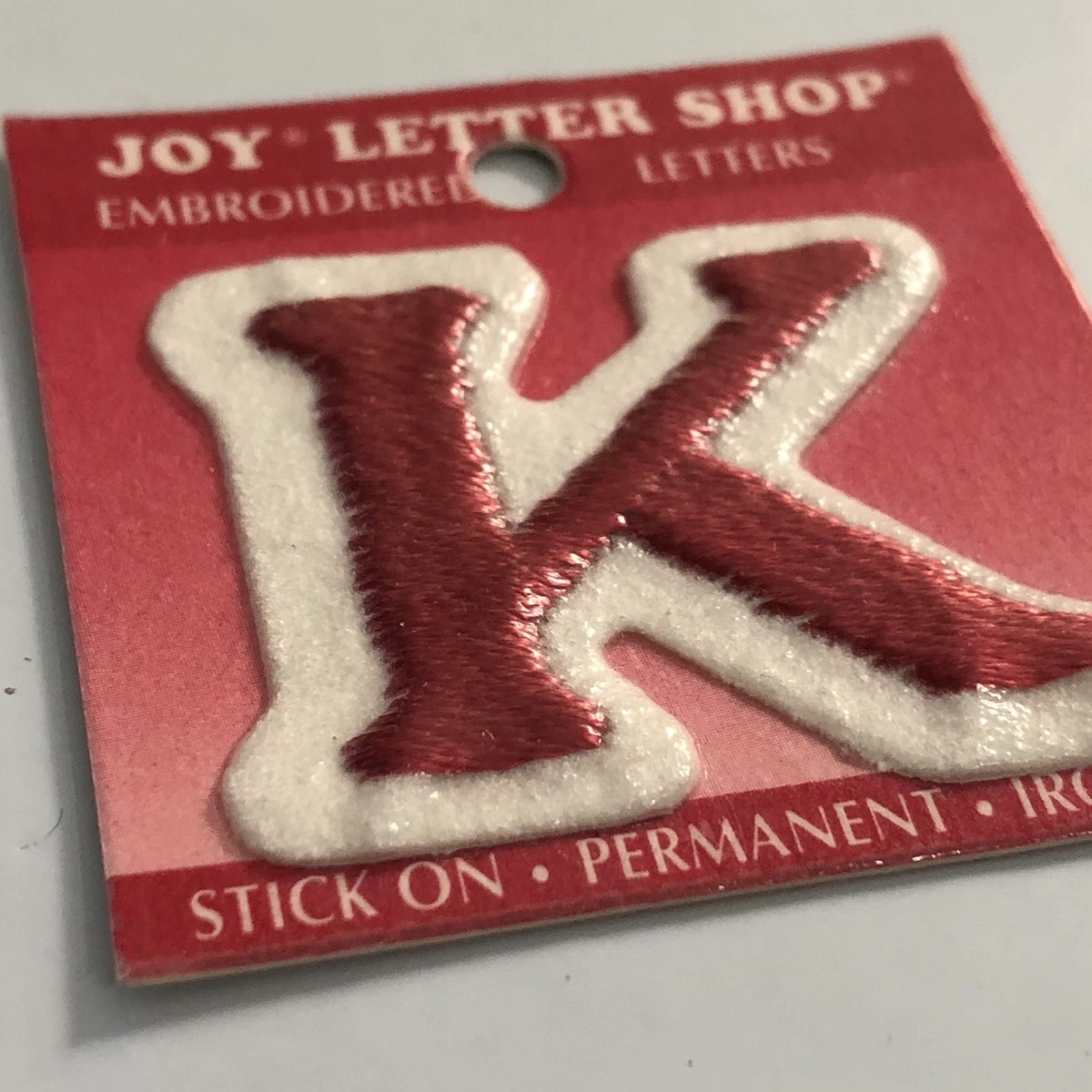 Joy Letter Shop Red Letter K 1.5” Iron On Embroidered Patch Appliqué  Crafting | eBay
