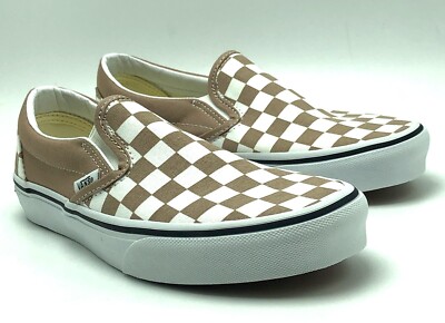 NEW* Unisex VANS CLASSIC CHECKERBOARD SLIP-ON Warm Taupe  display picture 1
