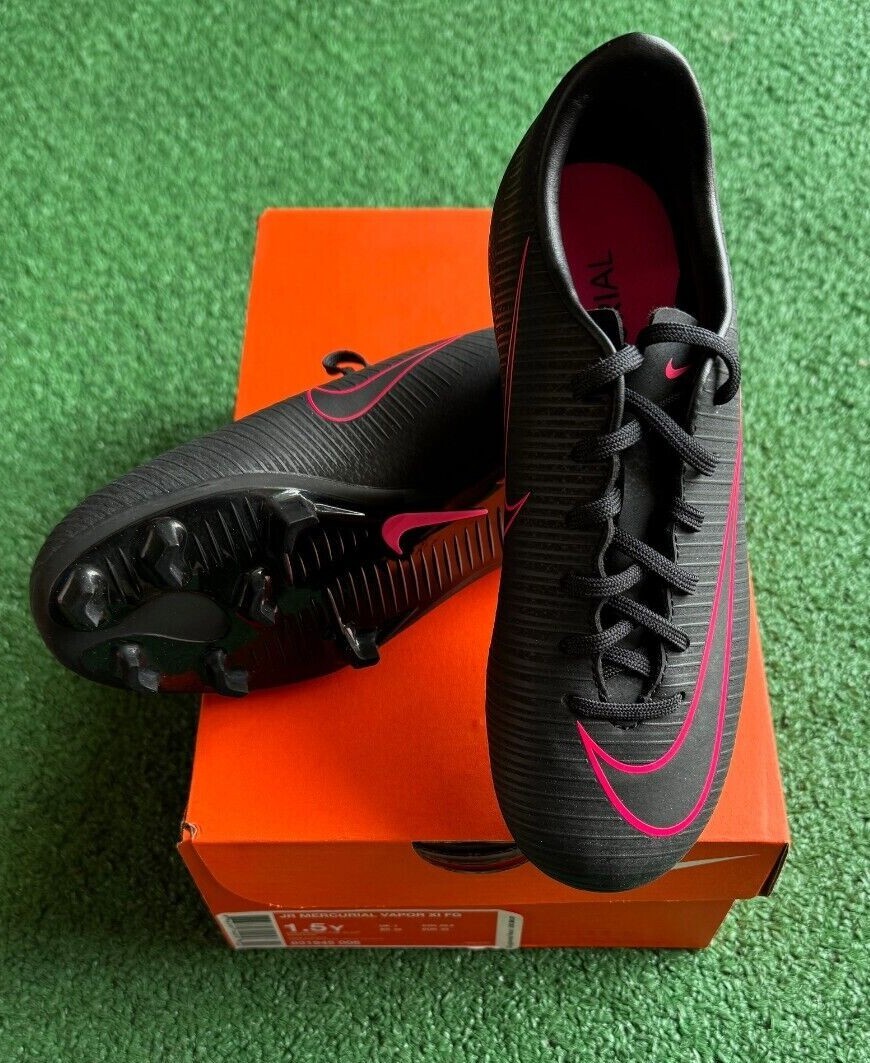 Nike Mercurial シューズ 黒/赤 Nike Jr. Mercurial Vapor XI FG Kids Soccer Shoe Black-Pink