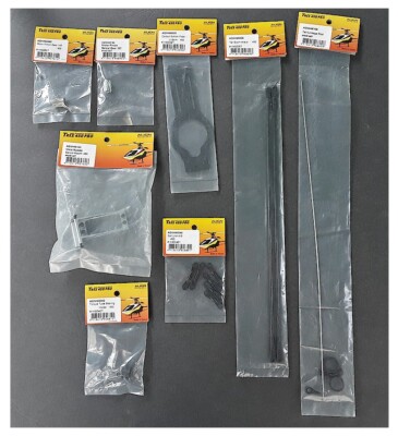 8x Vintage RC Heli Helicopter Align T-Rex 450 Pro Parts Package $59 Value NIB 