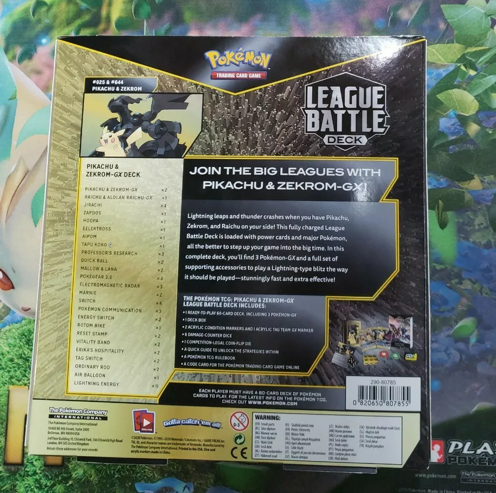 Pokemon Trading Card Game Pikachu & Zekrom GX League Battle Deck 