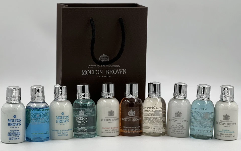 MOLTON BROWN Molton braun Luxus Pamper Geschenkset 10x 50ml Geschenk Weihnachten Geburtstag Danke