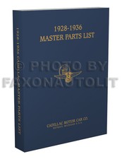 Cadillac And Lasalle Master Parts Book 1929 1930 1931 1932 1933 1934 1935