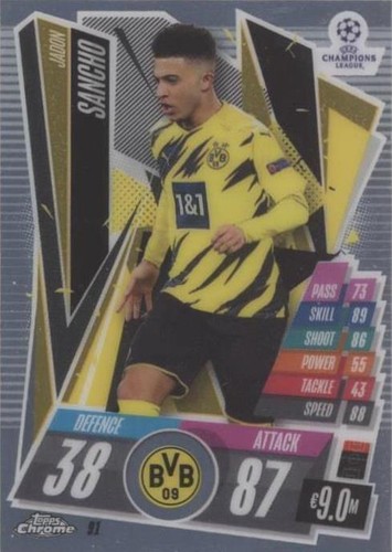 Jadon Sancho NEON GREEN XFRACTOR /399 Refractor 2022-23 Topps
