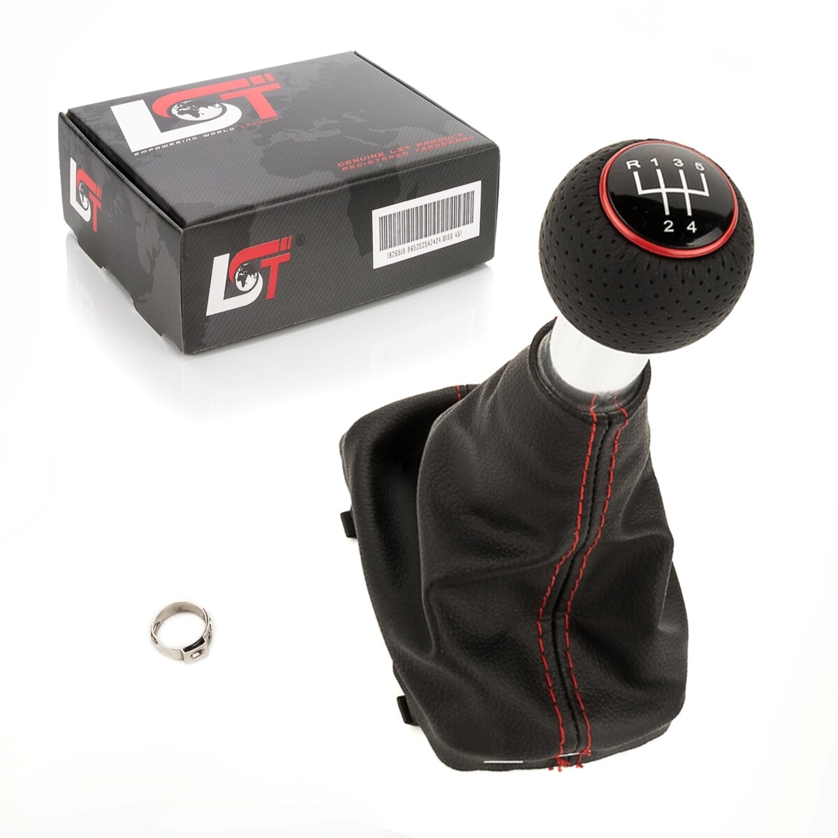 Gear Knob Gear Gaiter Lever Red 5 Gear Transmission 8L0863278 For Audi A4 B6 B7