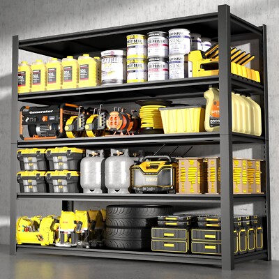 3000LBS Storage Shelves 5 Tier Garage Shelving Heavy Duty Adjustable Shelves