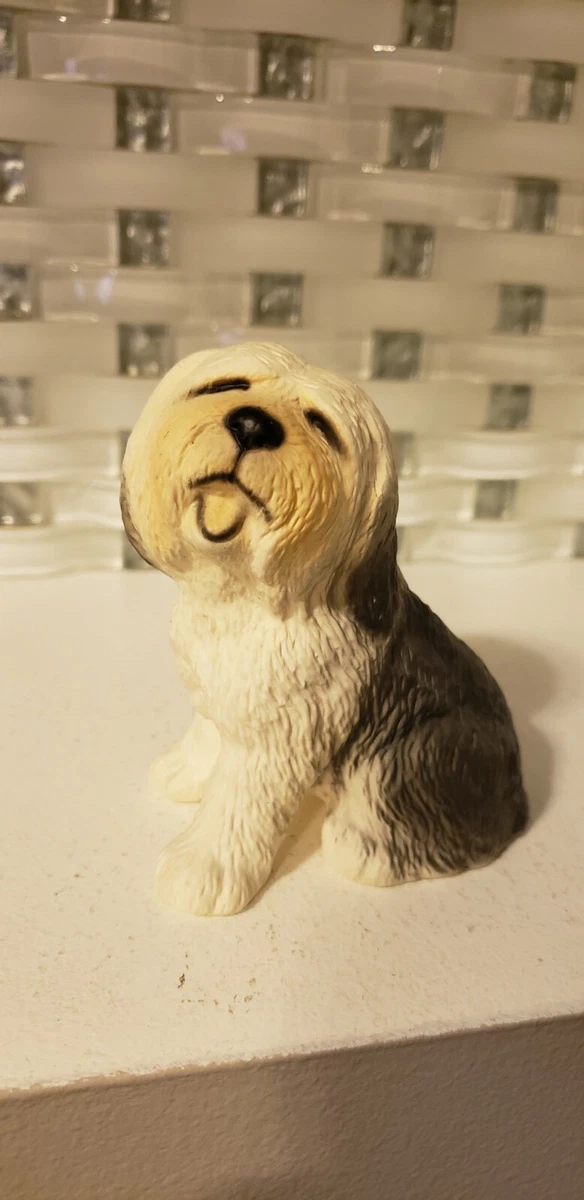 Old English Sheepdog Made With Timber and Genuine Sheepskin.