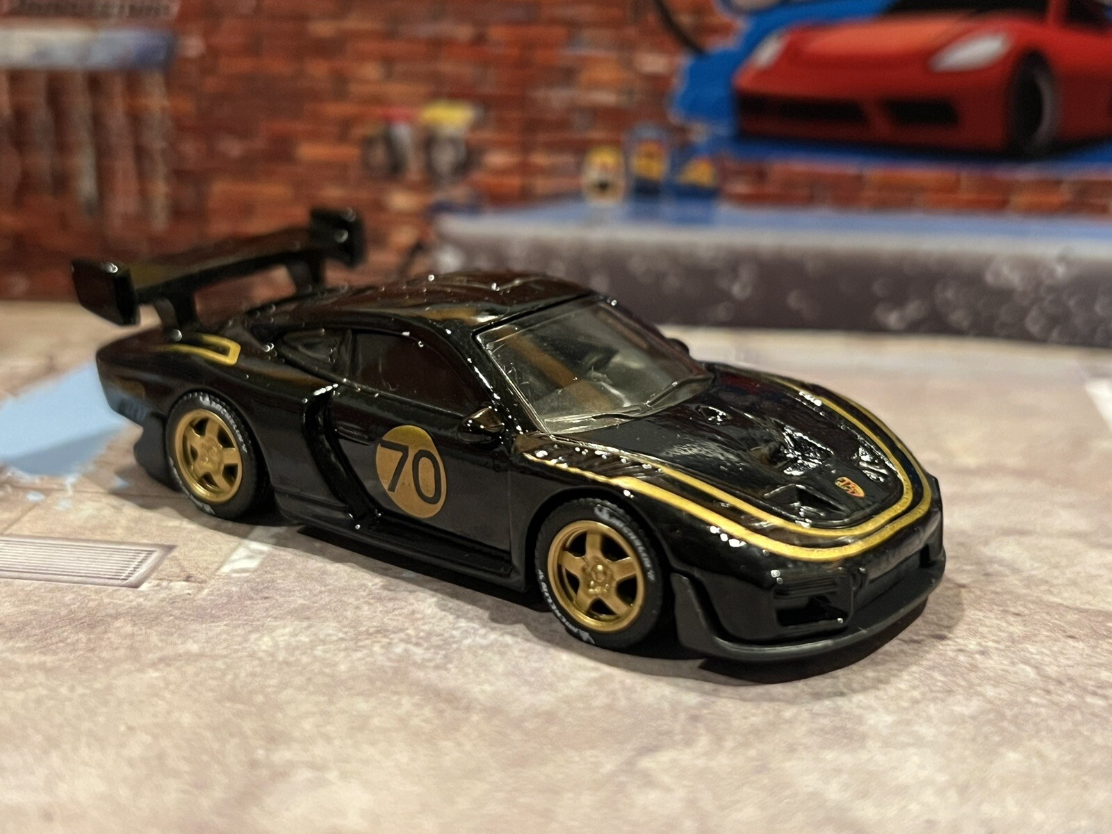 2022 Hot Wheels Porsche 935 (black) HW Turbo w/Real Riders Swap CUSTOM