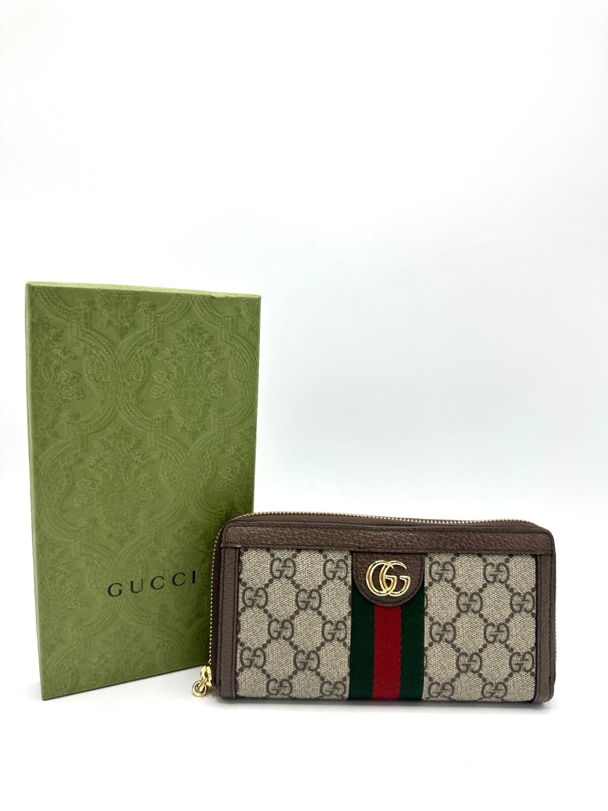 [Ebay Live] Portefeuille zippé Gucci GG Supreme Ophidia GHW