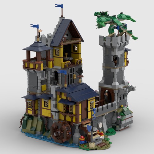 Blue Knights Castle with Full Interior 2468 Pieces Medieval Castle for Adults - Picture 2 of 6