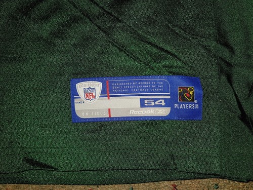 JONATHAN VILMA NY JETS REEBOK AUTHENTIC PRO CUT SEWN ON FIELD NFL JERSEY MENS 54 - Picture 7 of 9