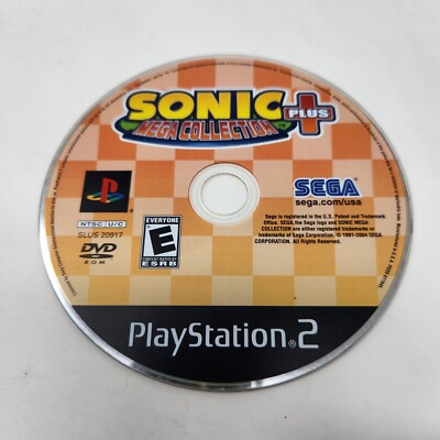 Sonic Mega Collection Plus PS2 PlayStation Disk Only Black Label Tested Works 