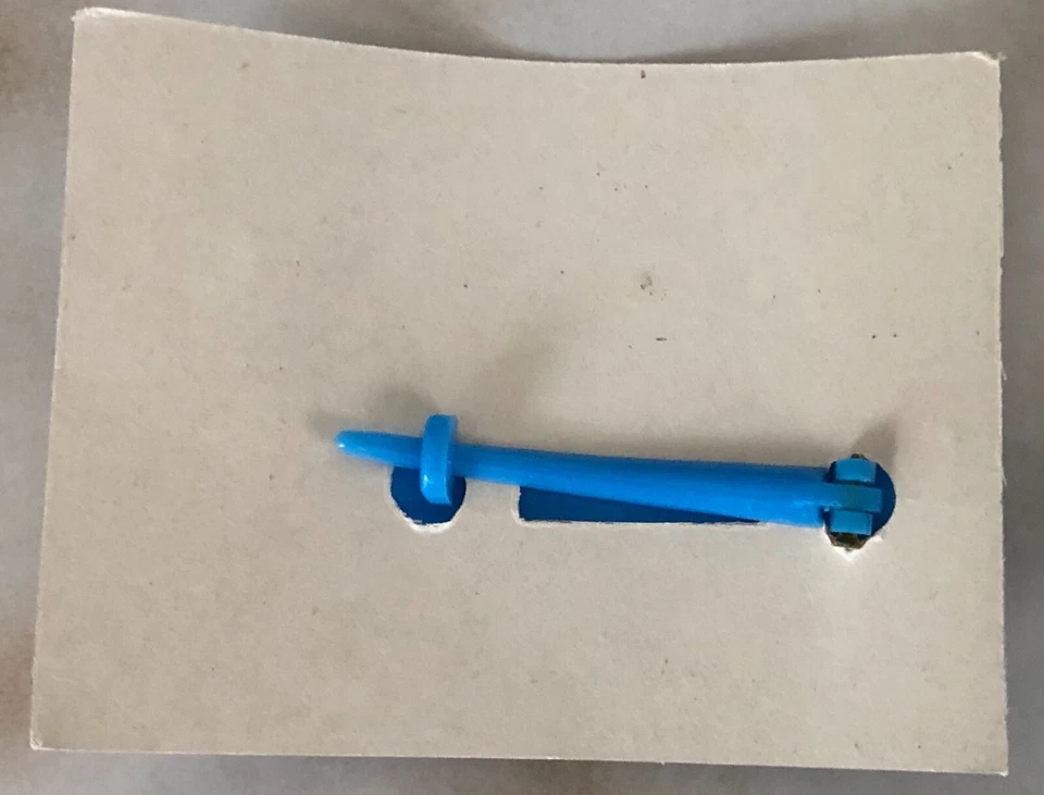 Pony Tail Barrette on Store Display Card Vintage Original 1950's GOODY BLUE Bow - Image 2 of 4