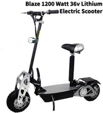 New 2026 BLAZE 1200watt Lithium Chrome Electric Adult Scooter 32 mph