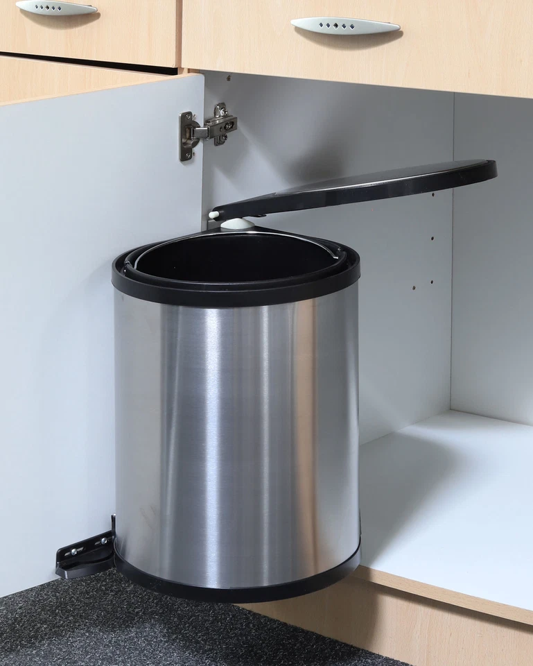 Edelstahl Einbau Mülleimer - 12 L - Abfalleimer Abfallsammler Schwenkeimer Küche - Bild 1 von 1