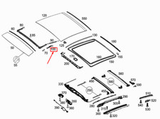 Neu MERCEDES-BENZ E W213 Rechtes Dachwindabweiserlager A2137821100