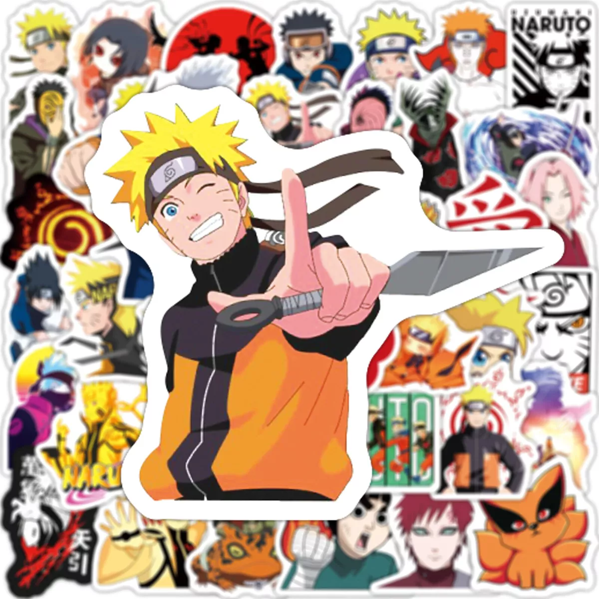 stickers autocollant MANGA one piece,naruto,demon slayer,HxH X 25 , 50  ,100..