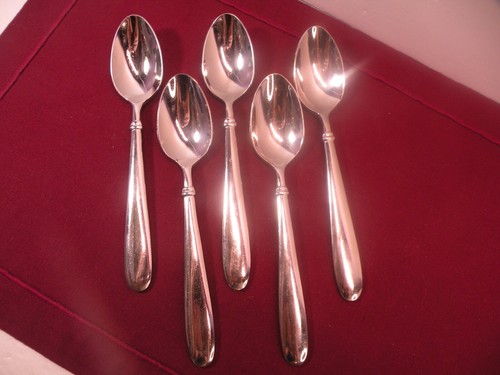 Set Of 5 Cambridge 18/10 Stainless CBS71 Pattern Teaspoons 7"