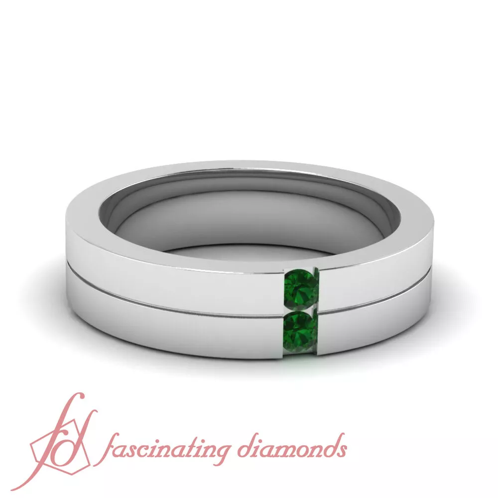 Emerald wedding ring sale men
