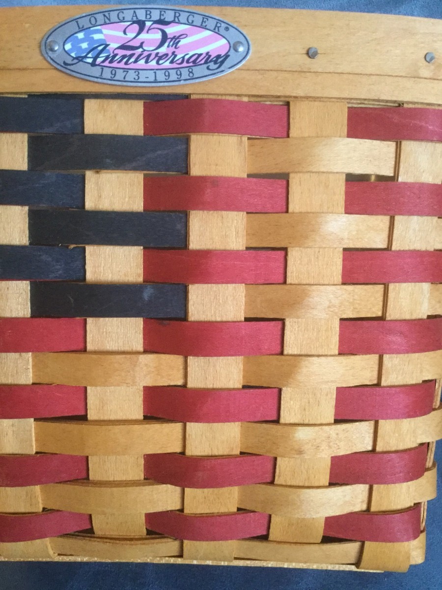 LONGABERGER 1997 PATRIOTIC 25TH ANNIVERSARY BASKET COMBO - READ