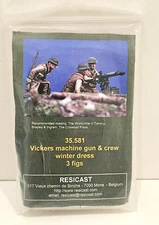 1/35 RESICAST VICKERS MACHINE GUN CREW WINTER DRESS 3 FIGURES #35.581 NEW RESIN