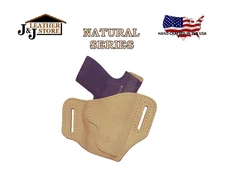 J&J SIG SAUER P238 W/ STREAMLIGHT TLR-6 OWB PANCAKE NATURAL LEATHER HOLSTER