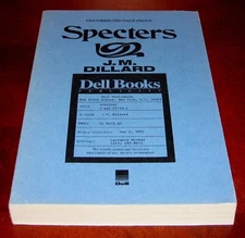 Specters ARC by J.M. Dillard | 1st Ed Uncorrected Proof Paperback