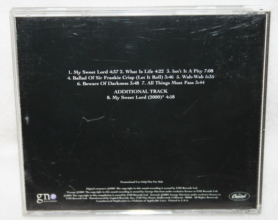 GEORGE HARRISON All Things Must Pass Special Advance Sampler CD PROMO 2001 - Image 3 of 3