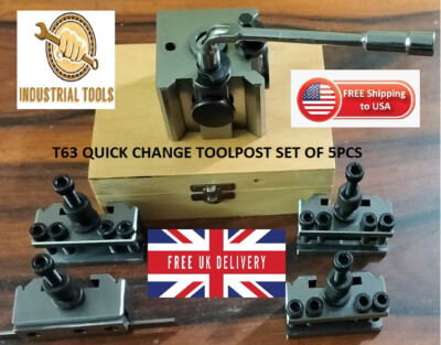 T1 T63 QUICKCHANGE TOOLPOST SET STANDARD TRENN VEE HALTER BANTAM CHIPMASTER