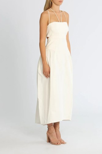 CAMILLA AND MARC Alina Midi Dress Cream Cocktail Party Size 12 AU | RRP 850.00 - Picture 2 of 3