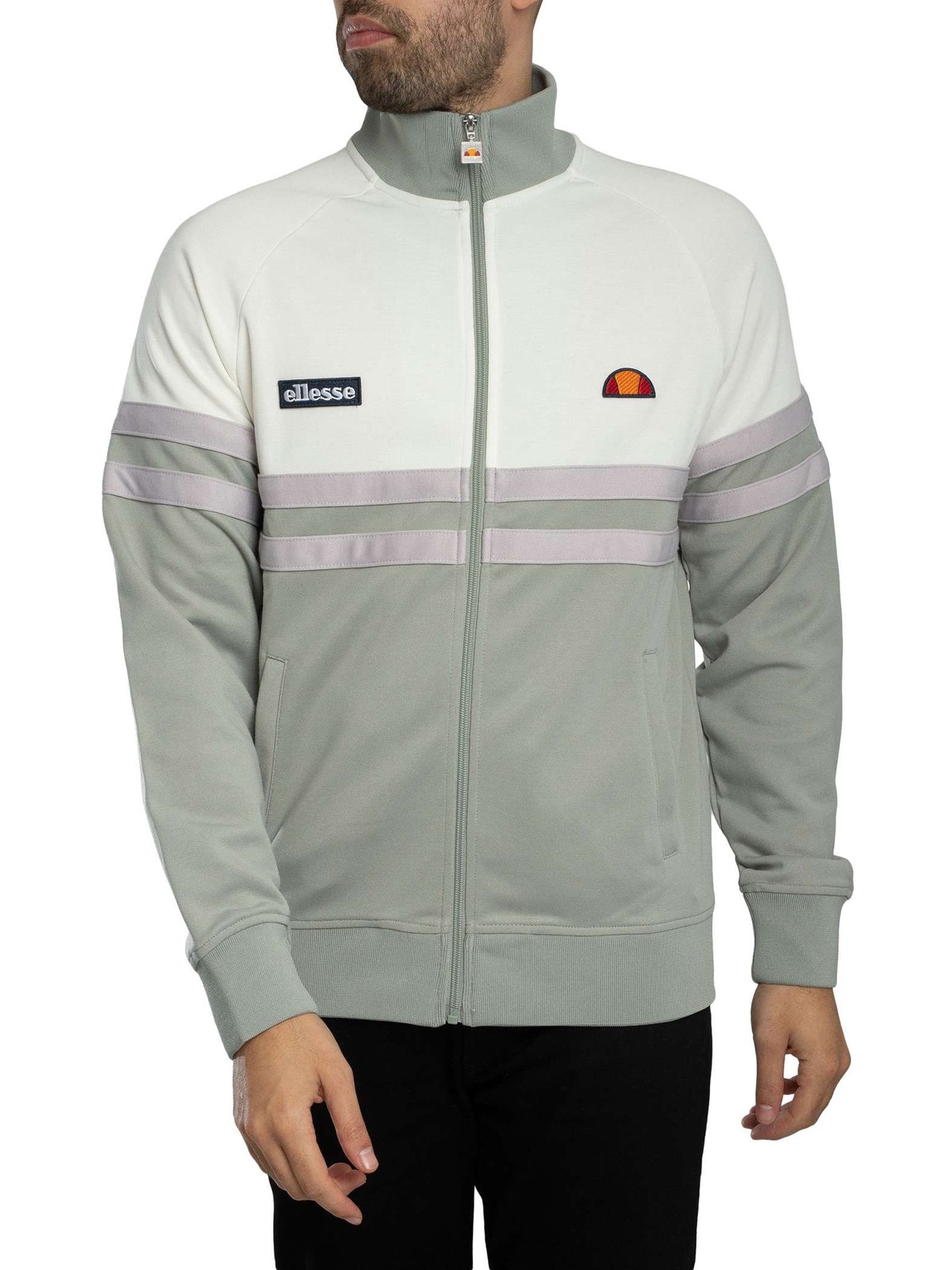 Ellesse Rimini Track Jacket, Sage/Off White - M
