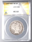 1905 Barber half dollar ANACS VG10