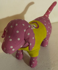 Victoria Secret PINK Peace Love Plush Dog - Pink W/ White Polka Dots