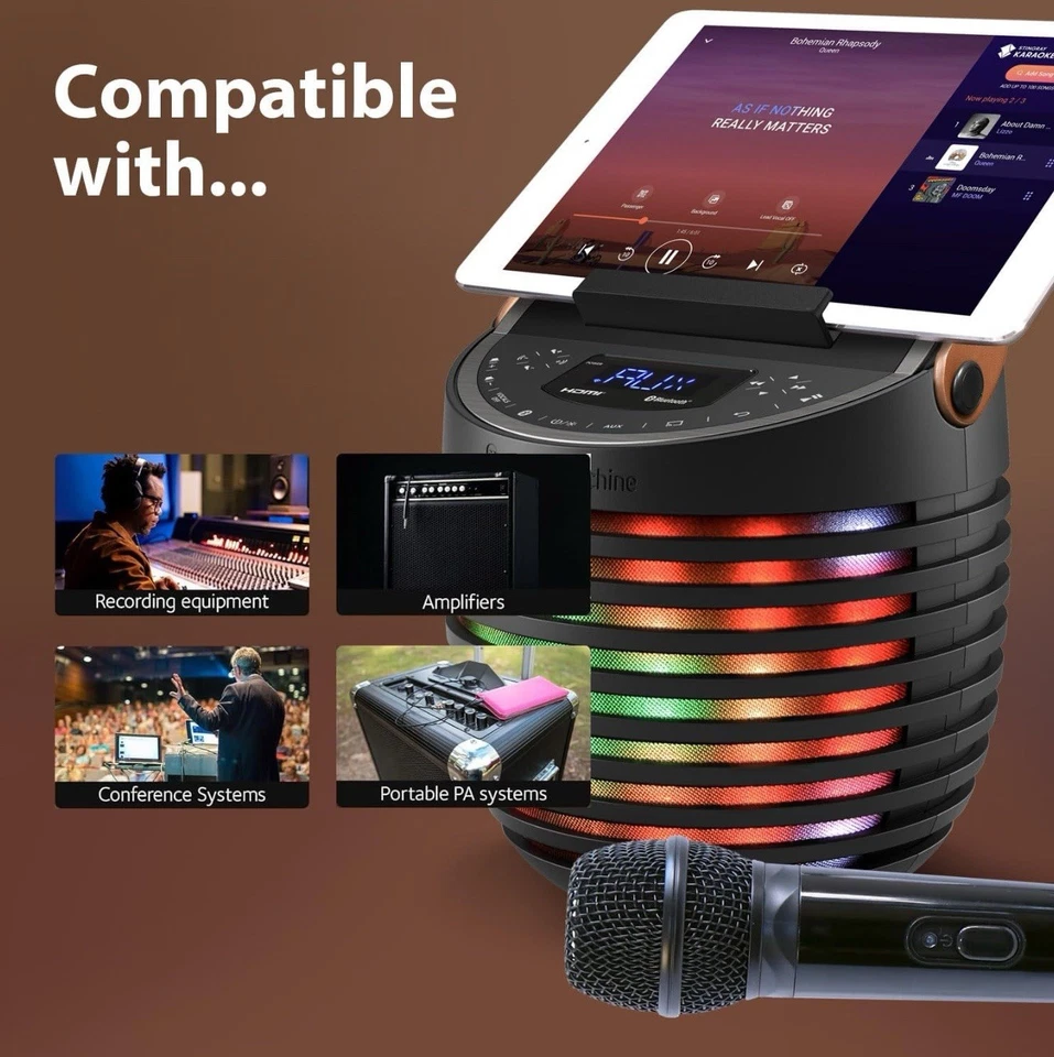 Singing Machine Portable Wireless Microphone (Black) - Premium Unidirectional - Image 4 of 4