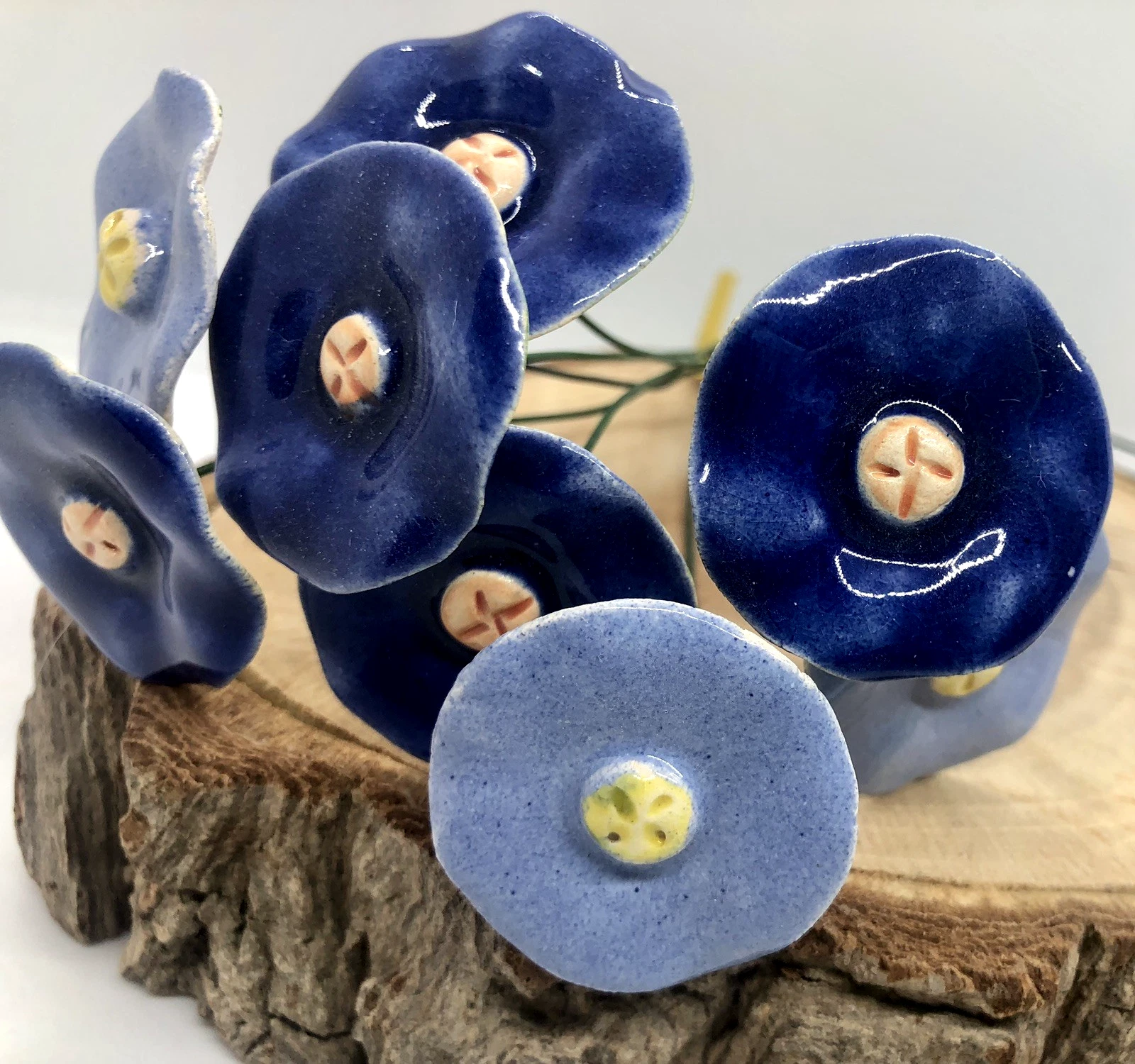 7 Polish Ceramic Long Stem Flowers Dark Blue Light Blue
Opens in a new window or tab