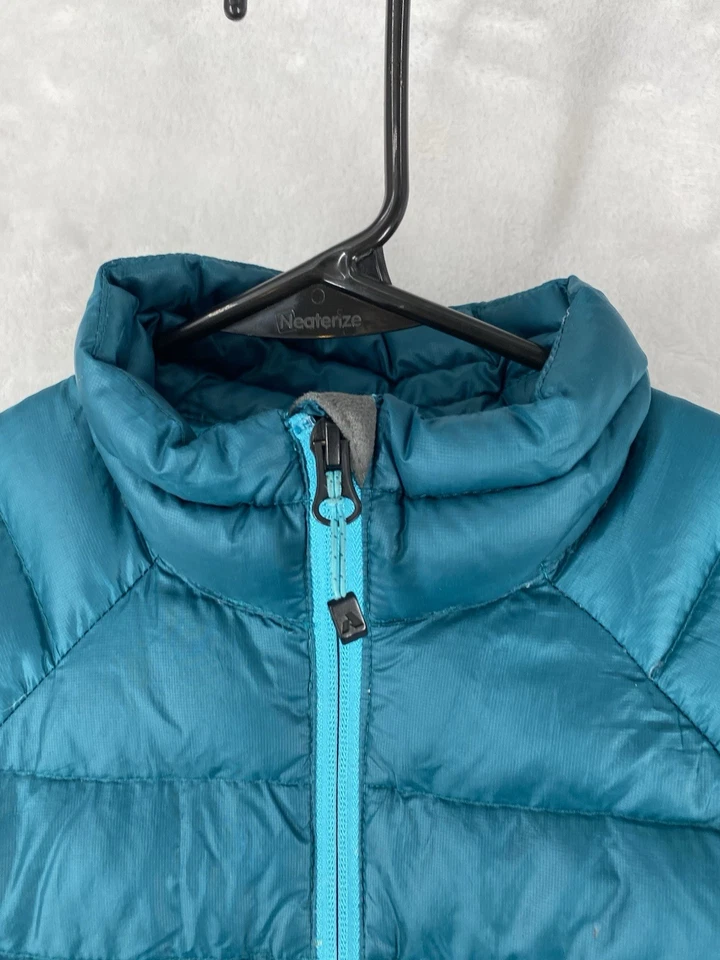 Chaqueta acolchada Eddie Bauer First Ascent plumón de ganso para mujer XS azul senderismo al aire libre Foto 4 de 4