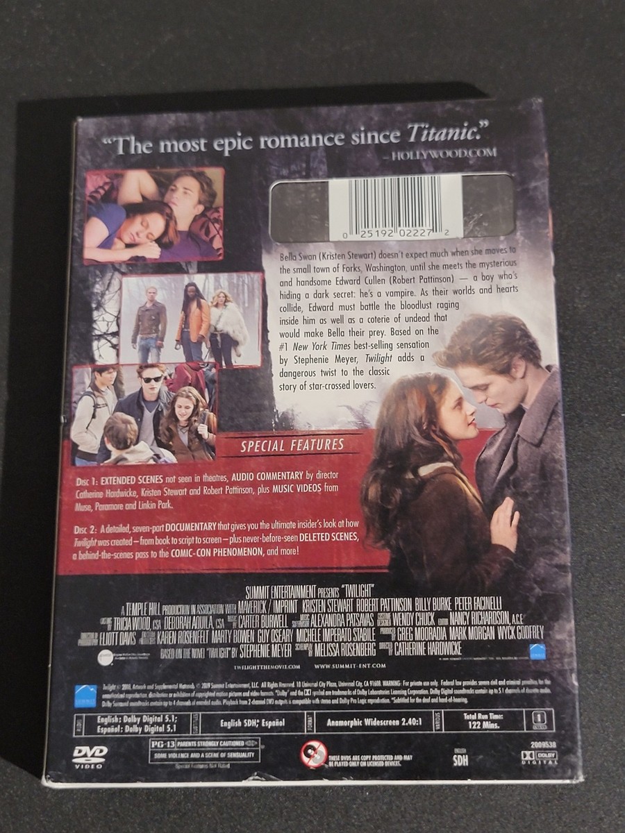 Twilight Two-Disc Special Edition DVD Extended Scenes Audio