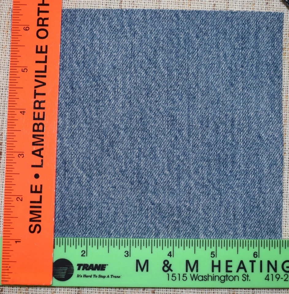 Lot of 80 Blue Denim Jean Squares 6.5 inch Quilting Sewing Crafts 100% Cotton - Image 4 of 4