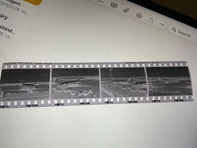 1969 HEATHROW AIRPORT AN EINEM GESCHÄFTIGEN TAG ORIGINAL FOTO-NEGATIVE X 4 WIE ABGEBILDET