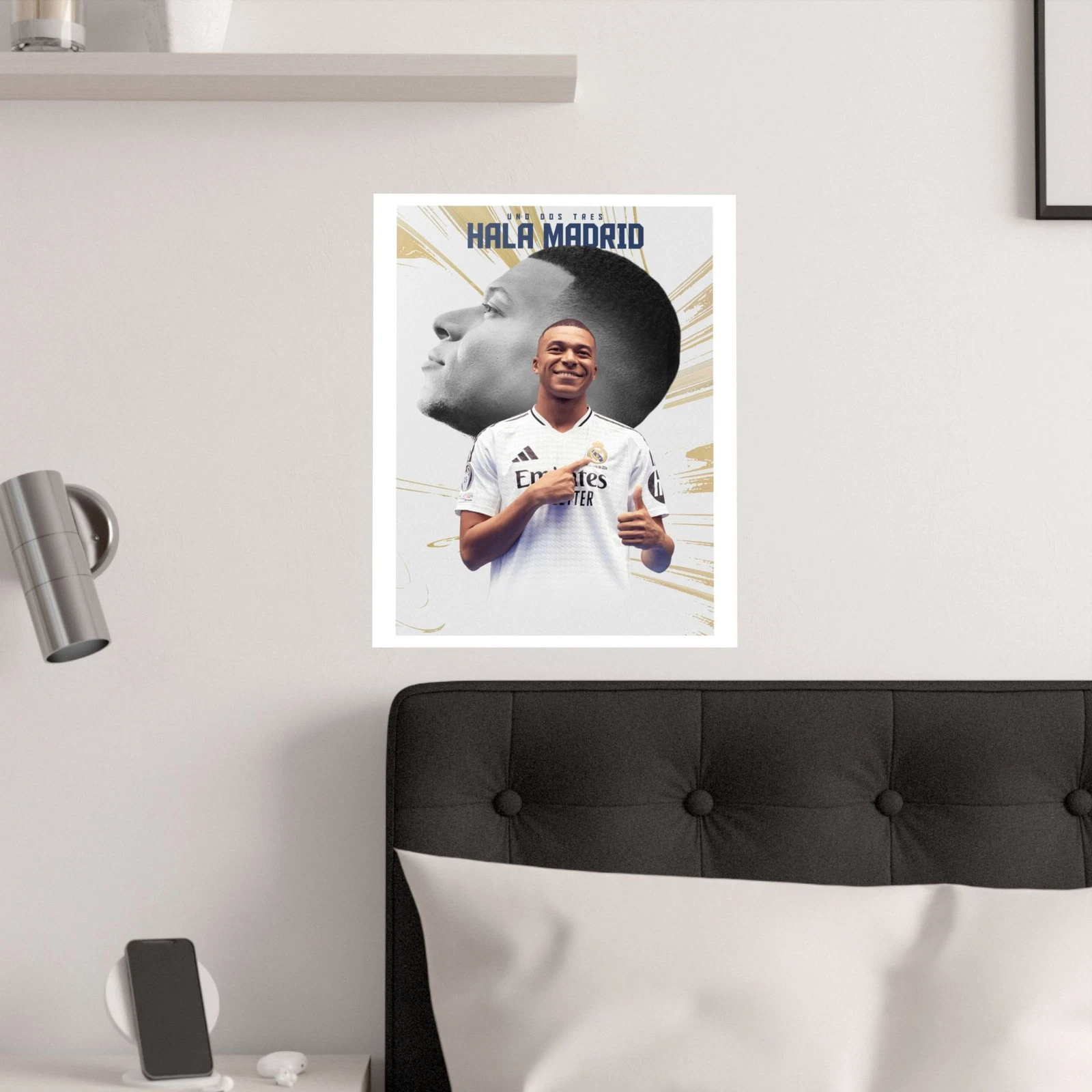Mbappe Vertical Poster - Hala Madrid Inspired Soccer Wall Art