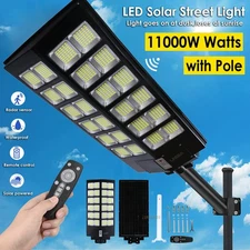 11000W Commercial Solar Street Light Waterproof Dusk to Dawn parking lot lights