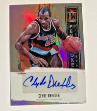 2025-26 TOPPS SIGNATURE CLASS CLYDE DREXLER CHROME AUTO REFRACTOR TRAIL BLAZERS