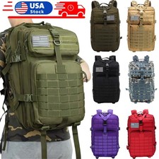 45L Military Tactical Backpack Large Army Men 3 Day Assault Pack Molle Rucksacks