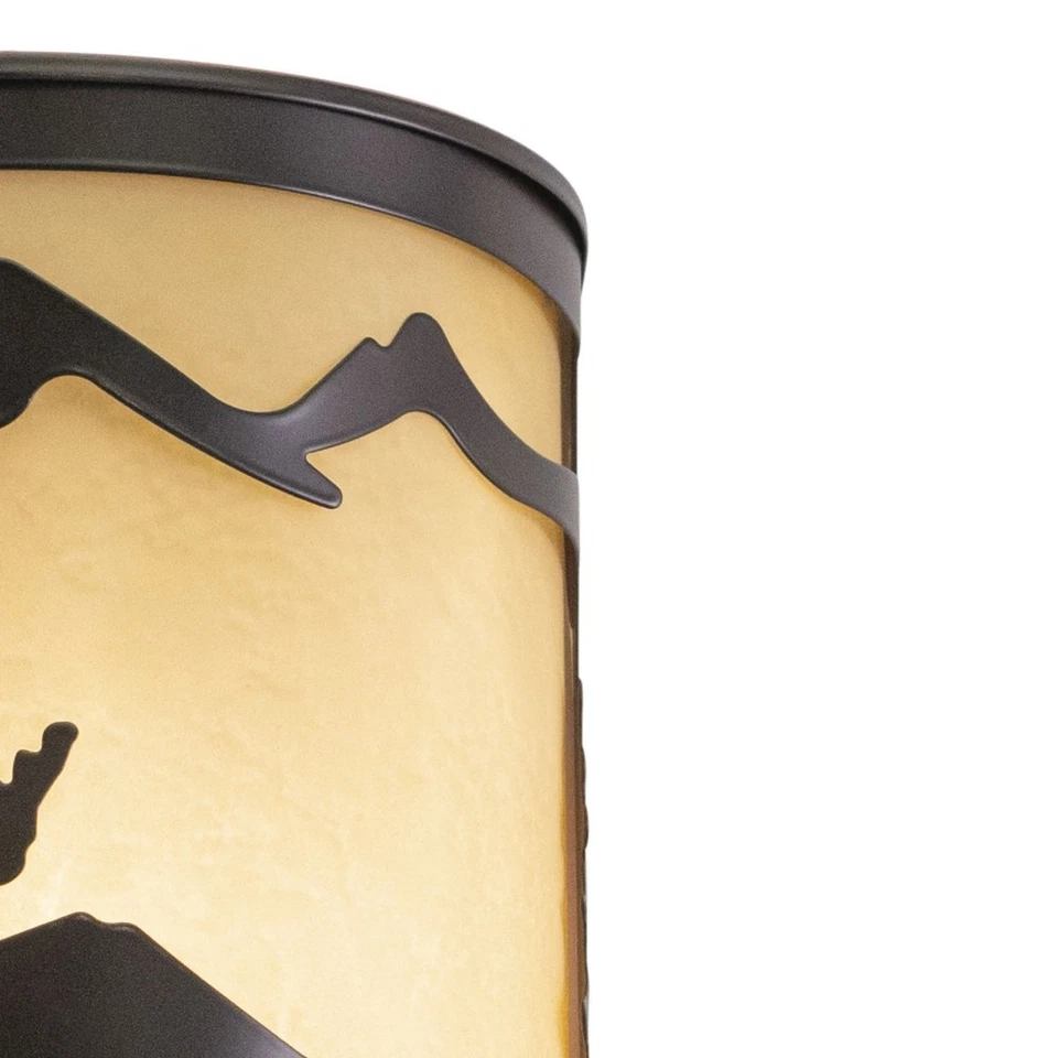 Yellowstone 1-Light Wall Sconce in Rustic and Flush Style 11 Inch Tall and 8 - Image 3 of 4